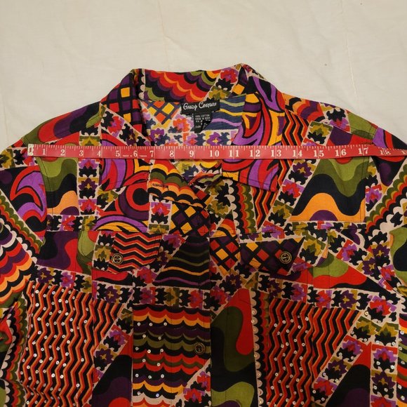 Gaudy Couture Short Jacket Shirt Size XL Colorful - Picture 9 of 14